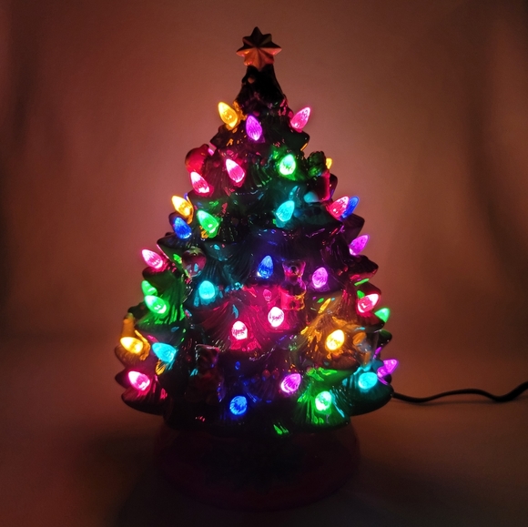Christopher Radko Lighted Holiday Ceramic Tree - Picture 1 of 16